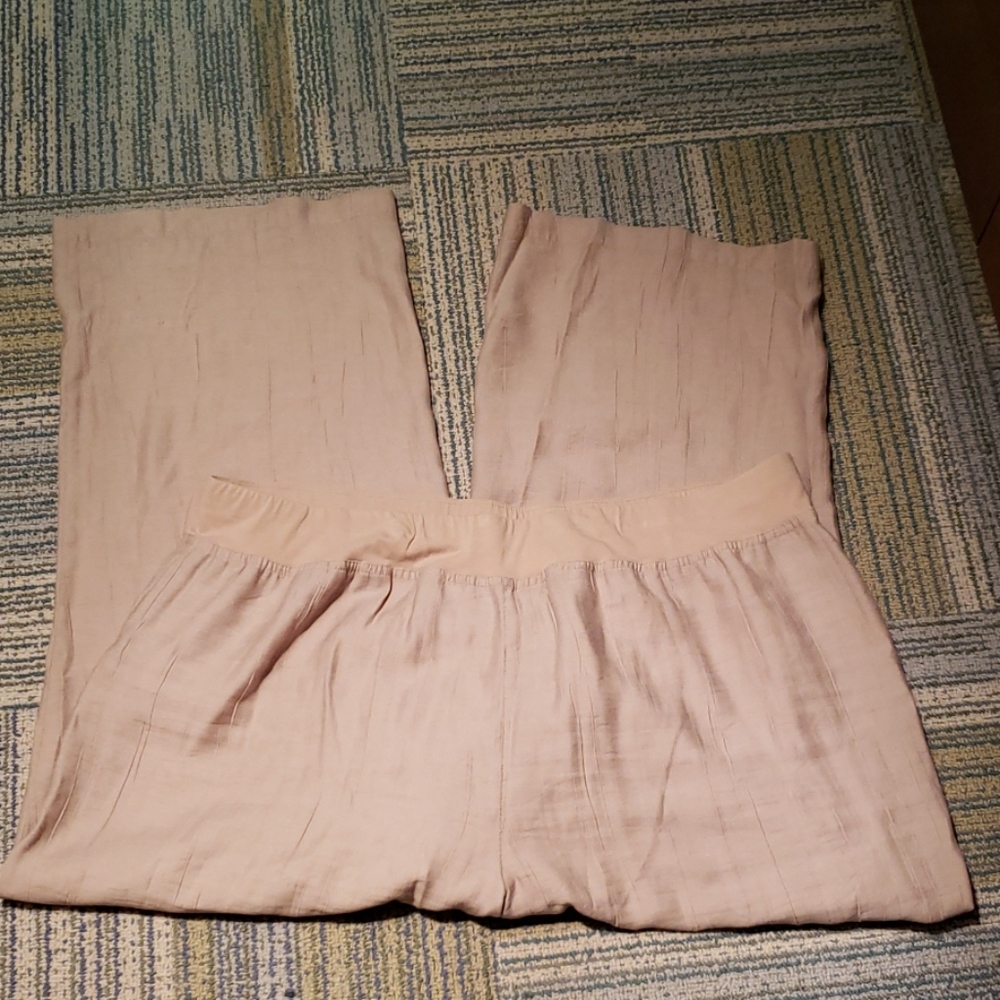Jones New York Womens Beige Rayon Palazzo Pants